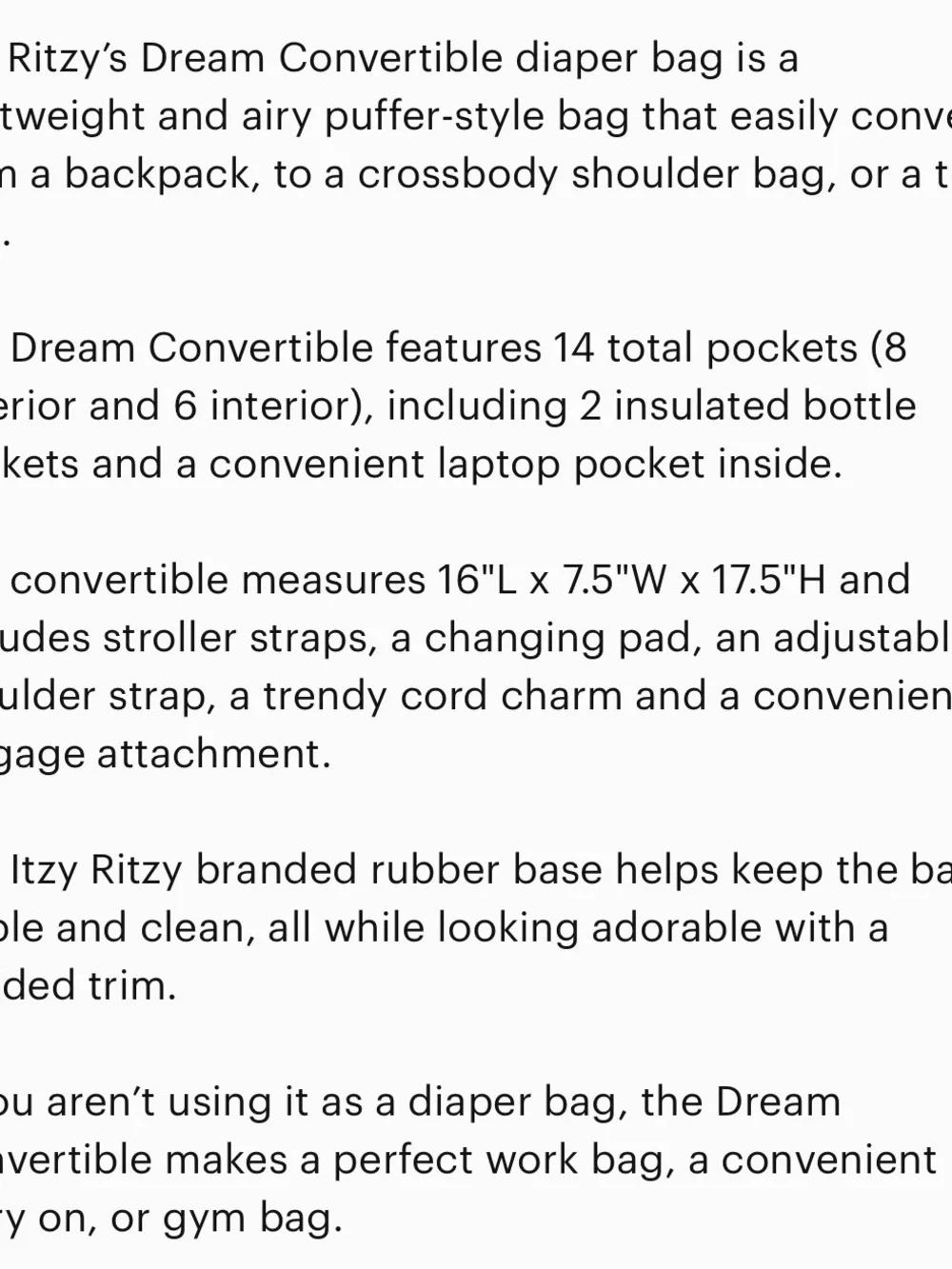 Itzy Ritzy green/grey camo Dream Diaper Backpack